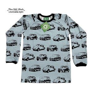 NEW Naperonuttu Sz 122/128 (7-8Y) Organic Classic Cars Shirt